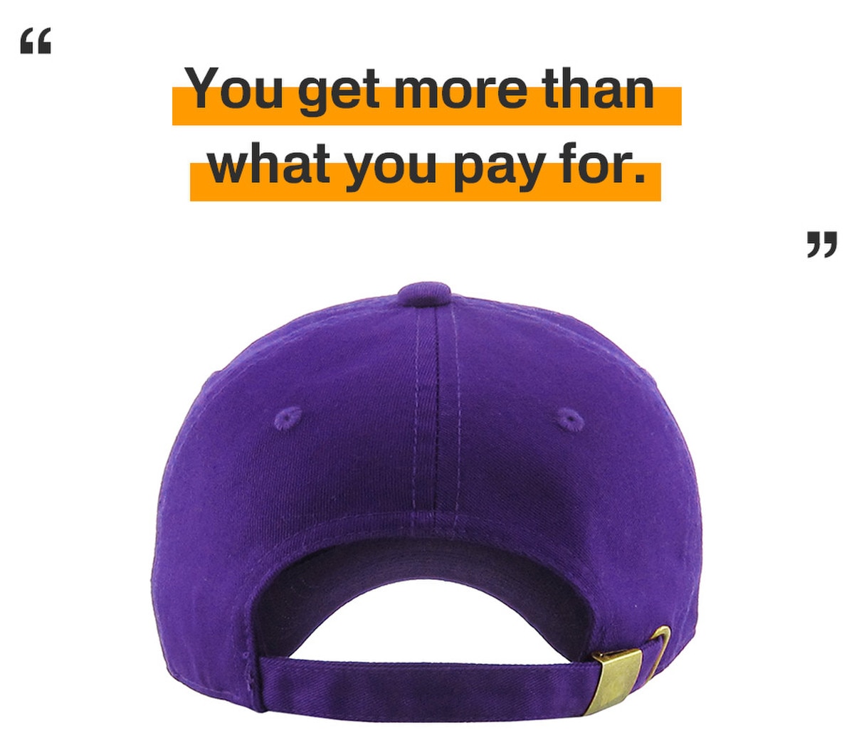 Purple Low Profile Baseball Caps Back View
